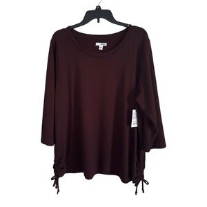 Kohl’s Sonoma Burgundy Plum Everyday Soft Tee Size XXL